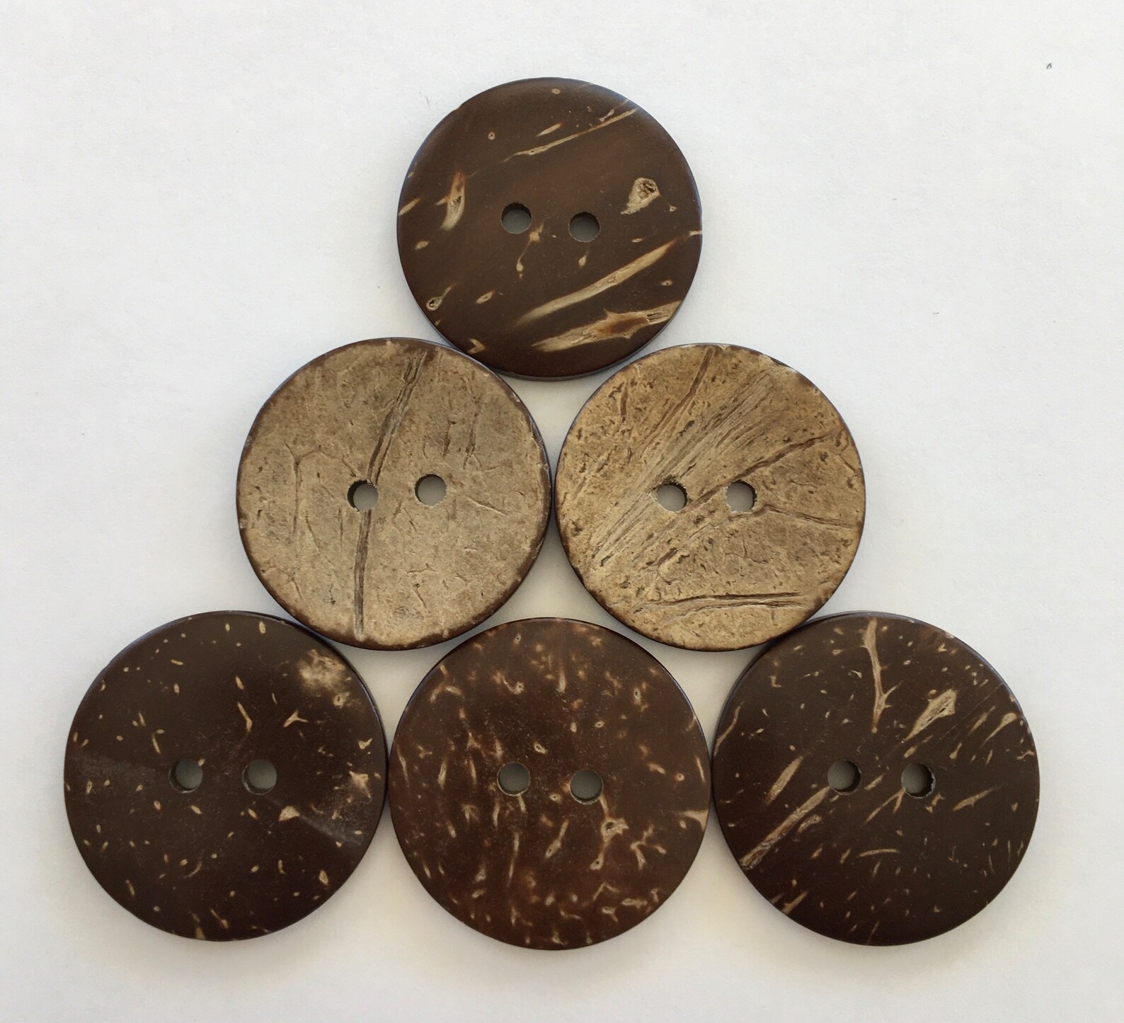 Rustic Coconut Shell Buttons, 30mm Natural Brown Buttons - Etsy