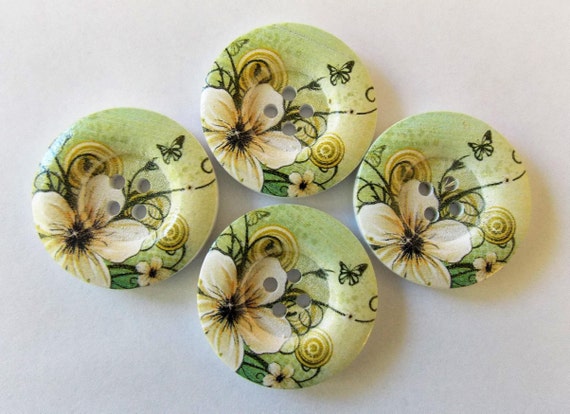 10 Bottoni Decorativi In Resina Rotondi A 4 Fori - Per Cucito, Maglieria, Fai Da Te E Scrapbooking, Nero 34 Mm