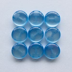 Blue Buttons, 1/2” Resin Buttons, Shiny Buttons, Sewing Supplies, Scrapbooking, Embellishments, Shank Buttons