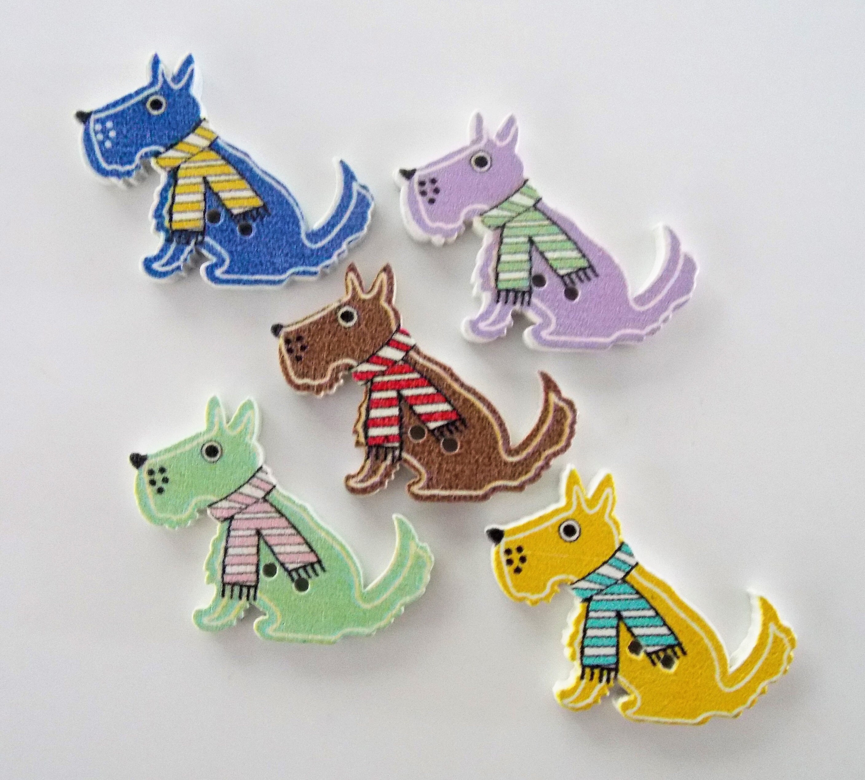 Dog Buttons Scottie Dog Buttons Sewing Supplies Puppy Etsy