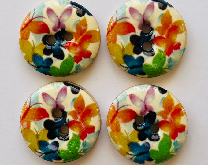 Butterfly Buttons, 1” Buttons, Insect Buttons, Sewing Supplies ...