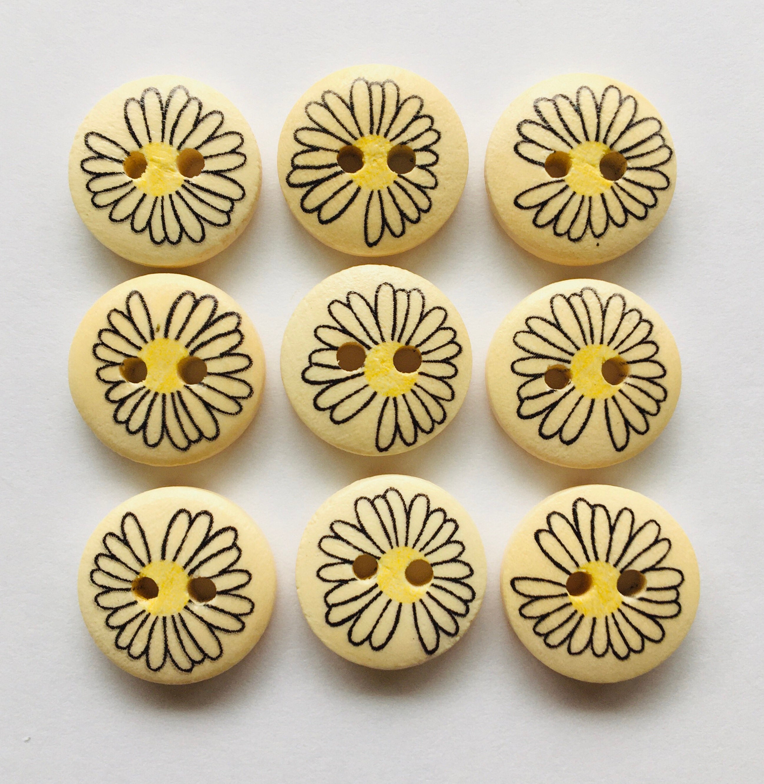 Daisy Buttons Flower Buttons Floral Buttons Sewing Etsy