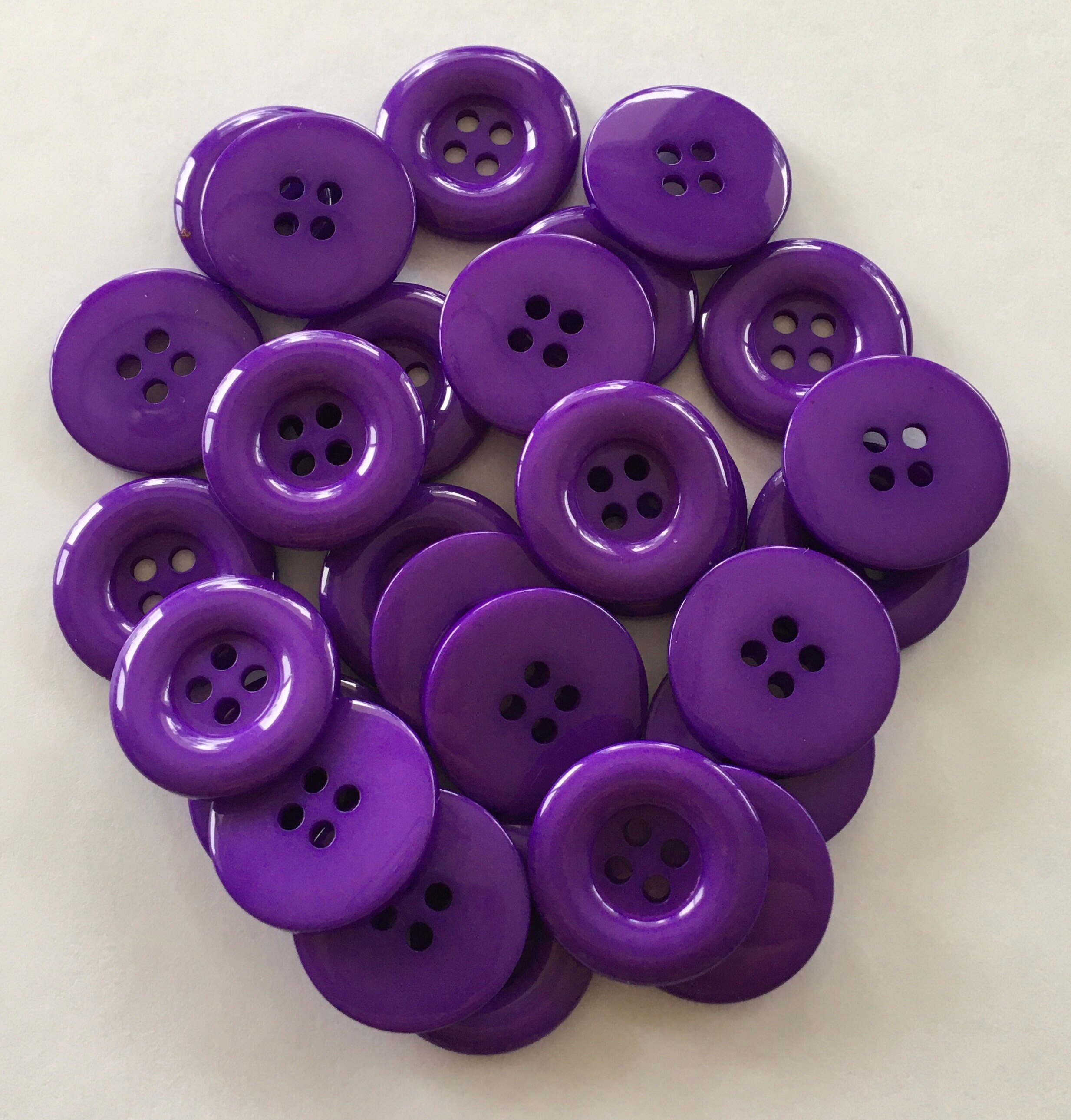 Purple, Pink, Pastel Blue & Pastel Yellow Buttons for Sewing and