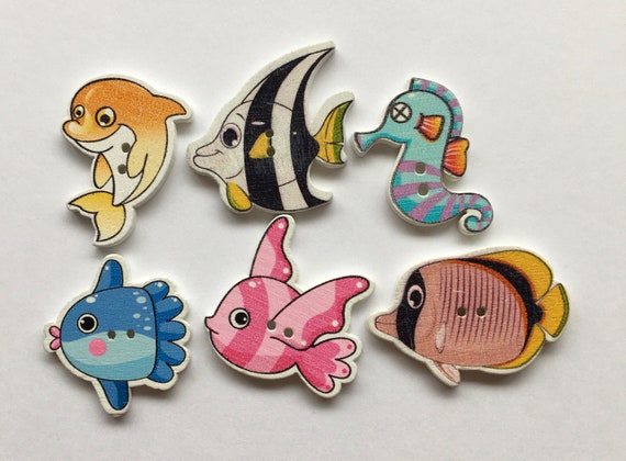 Fish buttons sewing deals