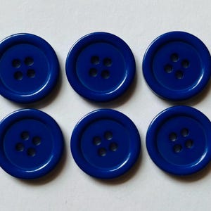 Blue Buttons, 20mm Buttons, Dark Blue Resin Buttons, Sewing Supplies, Embellishments, Scrapbooking, Craft Supplies