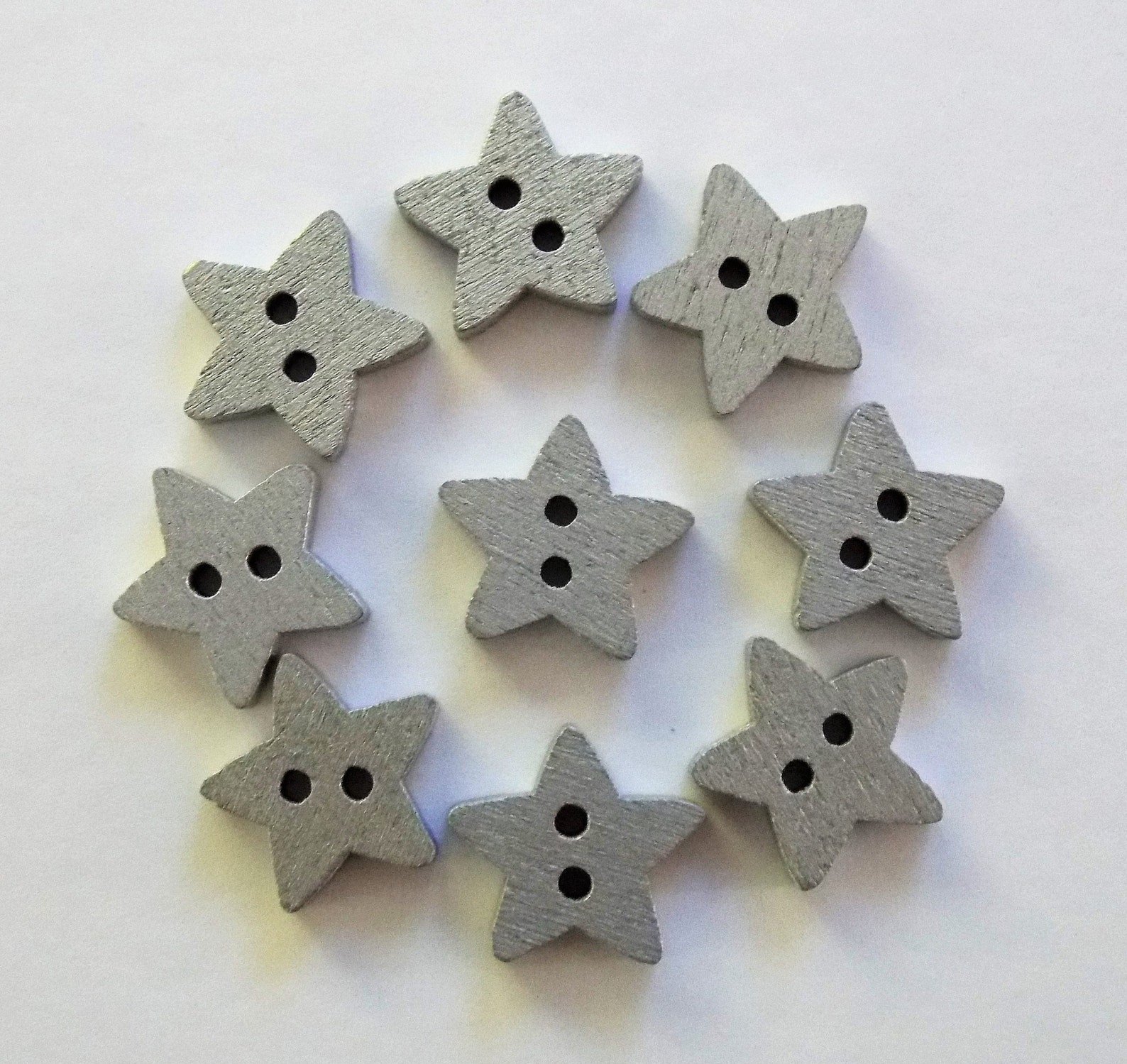 Silver Star Buttons Star Buttons Silver Buttons Christmas Etsy
