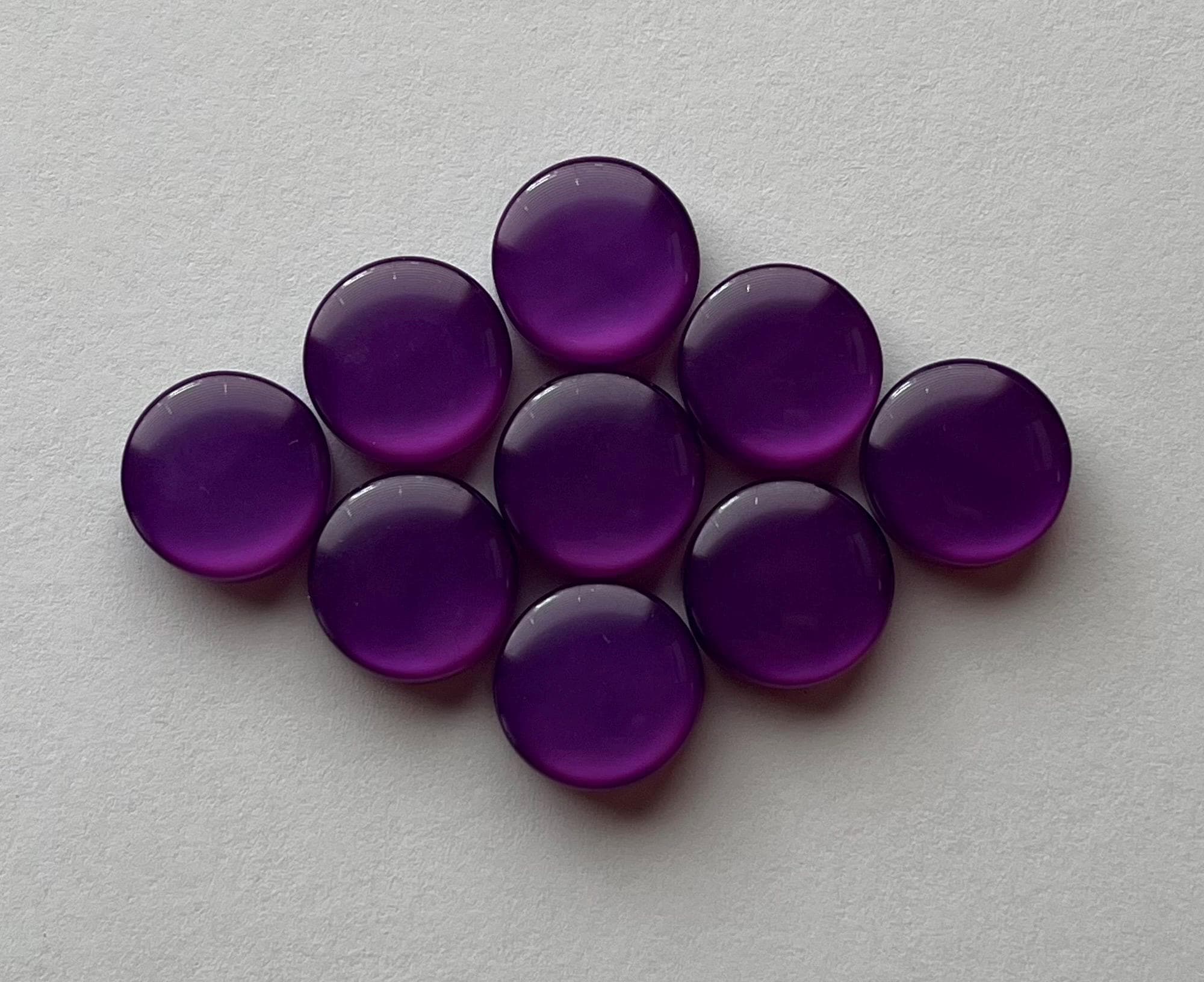 20 Boutons étoile Violet Pourpre Pailletés 14mm - Pour Couture, Scrapbooking, Mercerie - Résine
