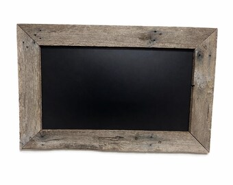 Letrero rústico de pizarra de madera / Pizarra enmarcada estilo granja / Pizarra de menú de cocina / Pizarra de pared grande / Decoración de pared de madera reciclada