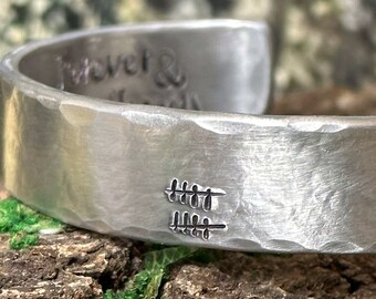 10th Anniversary Gift for Him, Aluminum anniversary gift, Aluminum Bracelet, Aluminum 10th, Custom Anniversary, Engraved Present