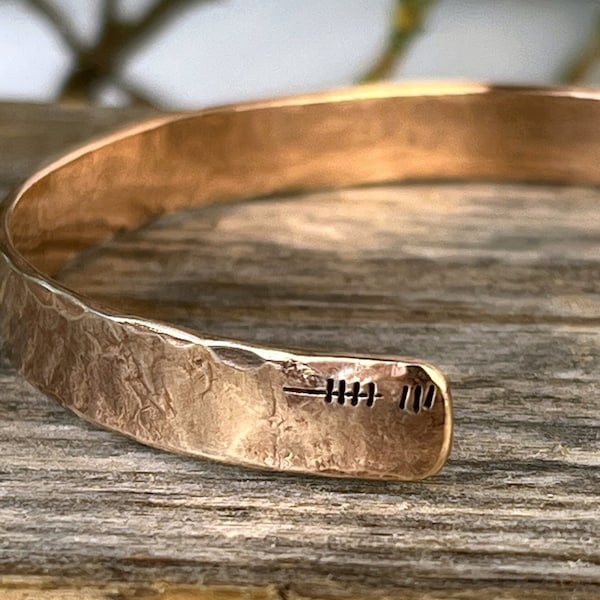 Cadeau 8e anniversaire pour femme, cadeau d'anniversaire de bronze, 8 ans, bracelet en bronze, cadeau de joyeux anniversaire