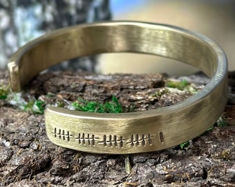 Heavyweight 21st Anniversary gift for Men, Brass Anniversary Present, 21 years, Brass Bracelet, Husband Anniversary Gift