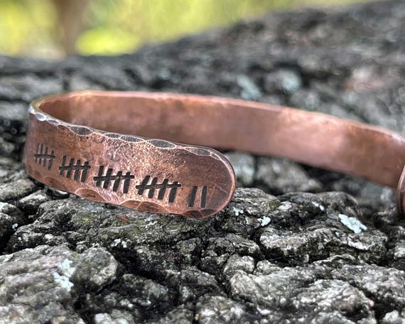 22nd Anniversary Gift, 22nd Anniversary Present, 22nd Wedding Anniversary Present, 22 Year Anniversary Gift, Custom Copper Cuff Bracelet