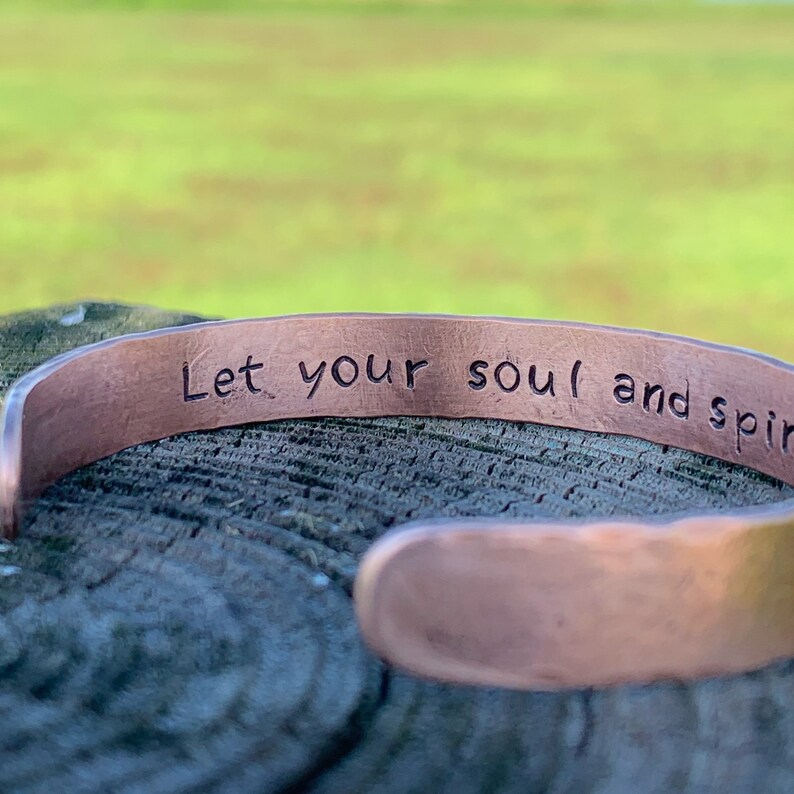 7th Anniversary Gift Copper Cuff Bracelet Personalized Etsy