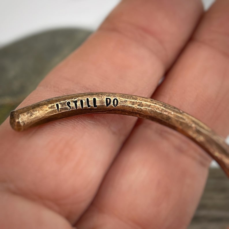 19th Anniversary gift for women, Bronze Anniversary Present, 19 years, Bronze Bracelet, Tally Marks Bild 2