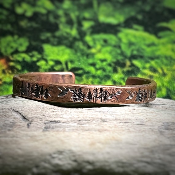 Copper Mountain Bracelet Mens Western Bracelet Solid Copper