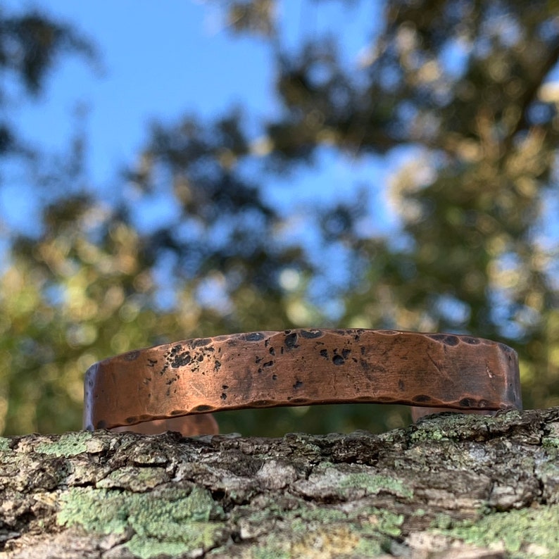 Rugged Engraved Copper Bracelet Personalized Bracelet Copper Etsy