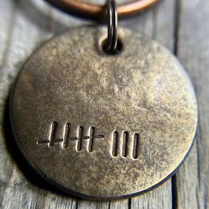 8th Anniversary Gift, Traditional Bronze Anniversary Gift, 8th Anniversary Keychain