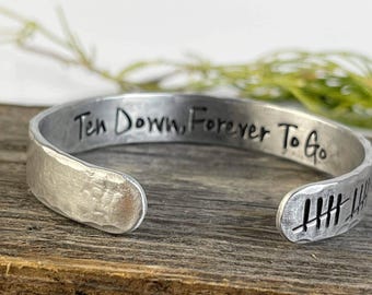 10 Year Anniversary Gift for Husband, 10 year tally, Aluminum Anniversary Gift, 10 Year Anniversary, 10 Year Jewelry Gift