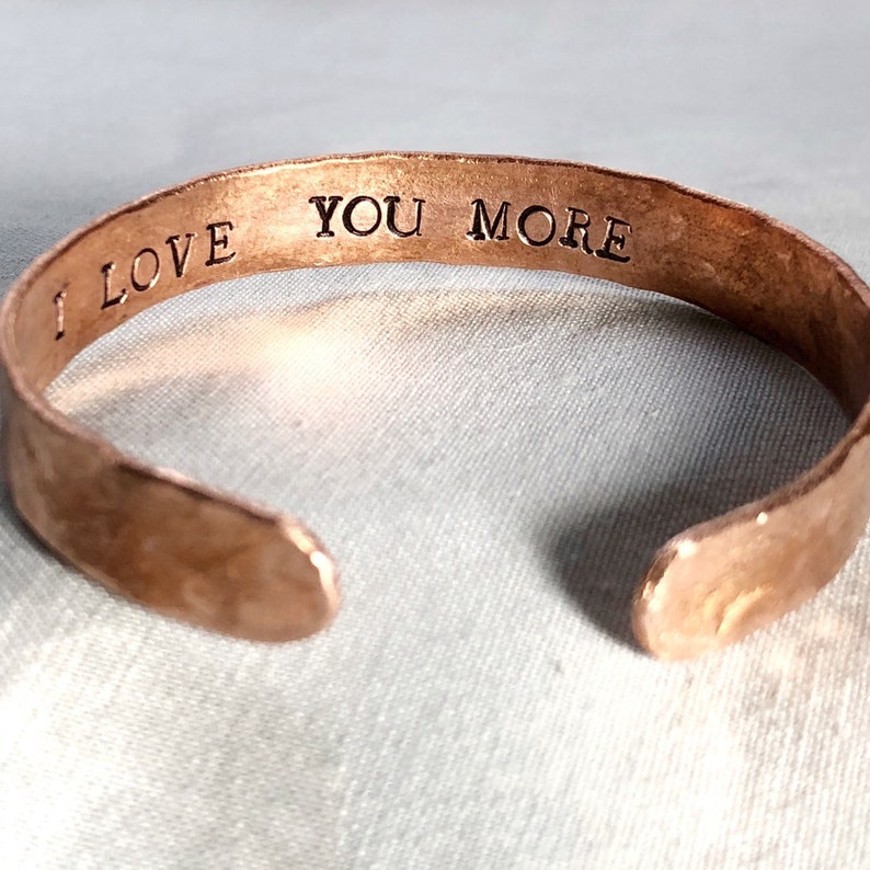Copper Gift for Man Engraved Copper Bracelet Personalized Etsy