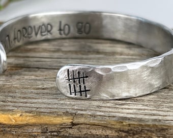 10th Anniversary Jewelry Gift for Him, Traditional Aluminum Gift, 10th Anniversary Present for Him, Cuff Bracelet