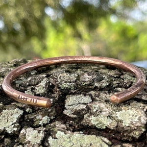 8th Anniversary gift for women, Bronze Anniversary Present, 8 years, Bronze Bracelet, Tally Marks image 4