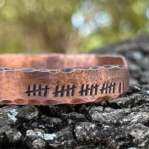 22nd Anniversary Gift, 22nd Anniversary Present, 22nd Wedding Anniversary Present, 22 Year Anniversary Gift, Custom Copper Cuff Bracelet image 5