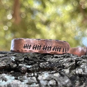 22nd Anniversary Gift, 22nd Anniversary Present, 22nd Wedding Anniversary Present, 22 Year Anniversary Gift, Custom Copper Cuff Bracelet image 7