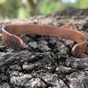 22nd Anniversary Gift, 22nd Anniversary Present, 22nd Wedding Anniversary Present, 22 Year Anniversary Gift, Custom Copper Cuff Bracelet image 6