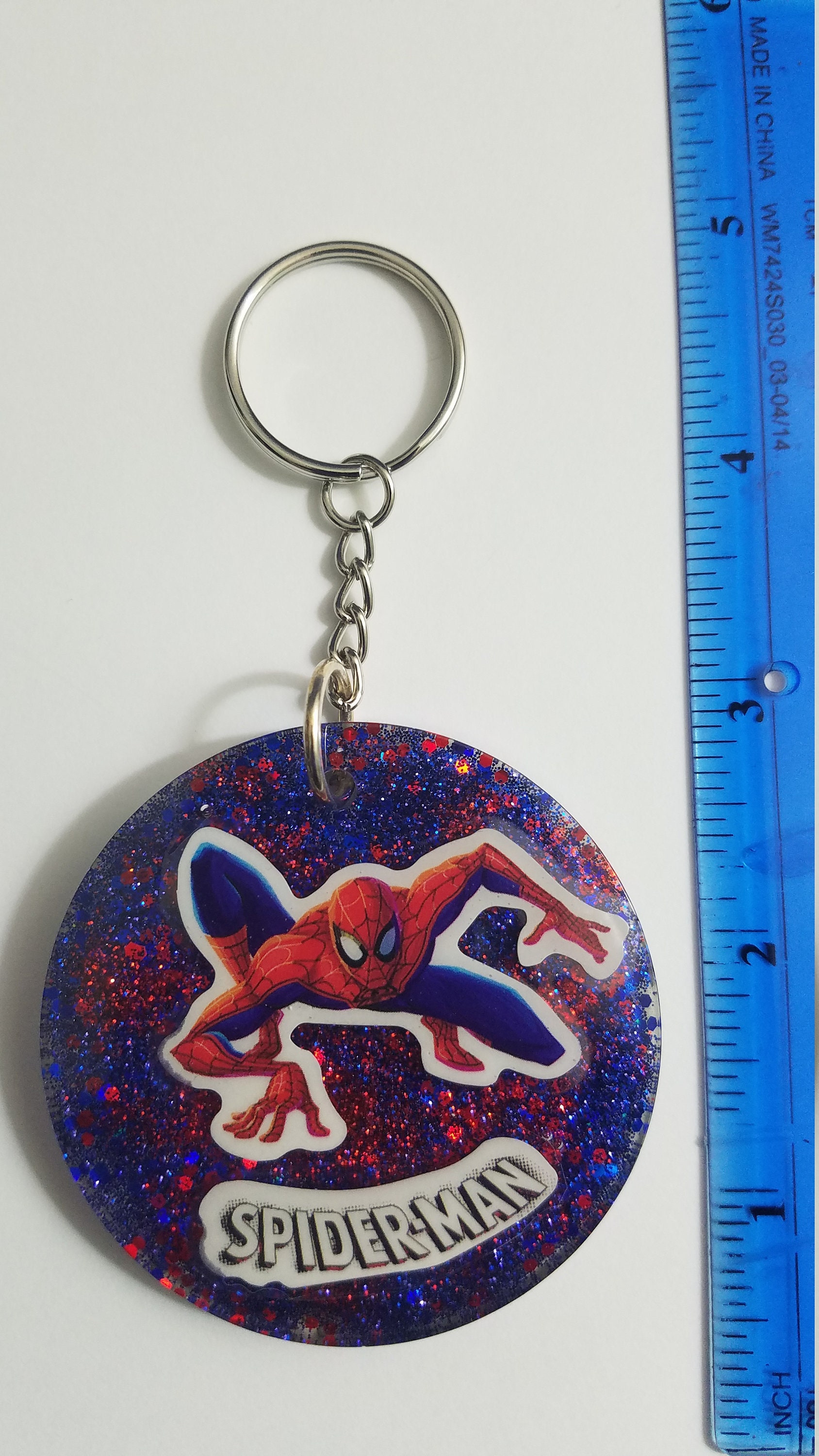 Spiderman themed Keychain Etsy