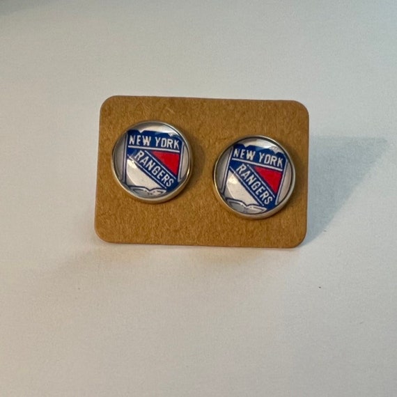 NY Ranger Logo Earrings Etsy