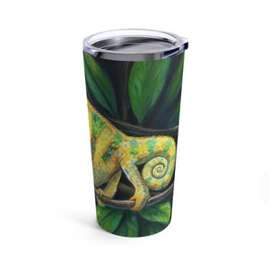 Veiled Chameleon Stainless Steel Tumbler Travel Mug 20oz image 4