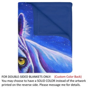 Custom color back, the back of the blanket is a solid color of your choice