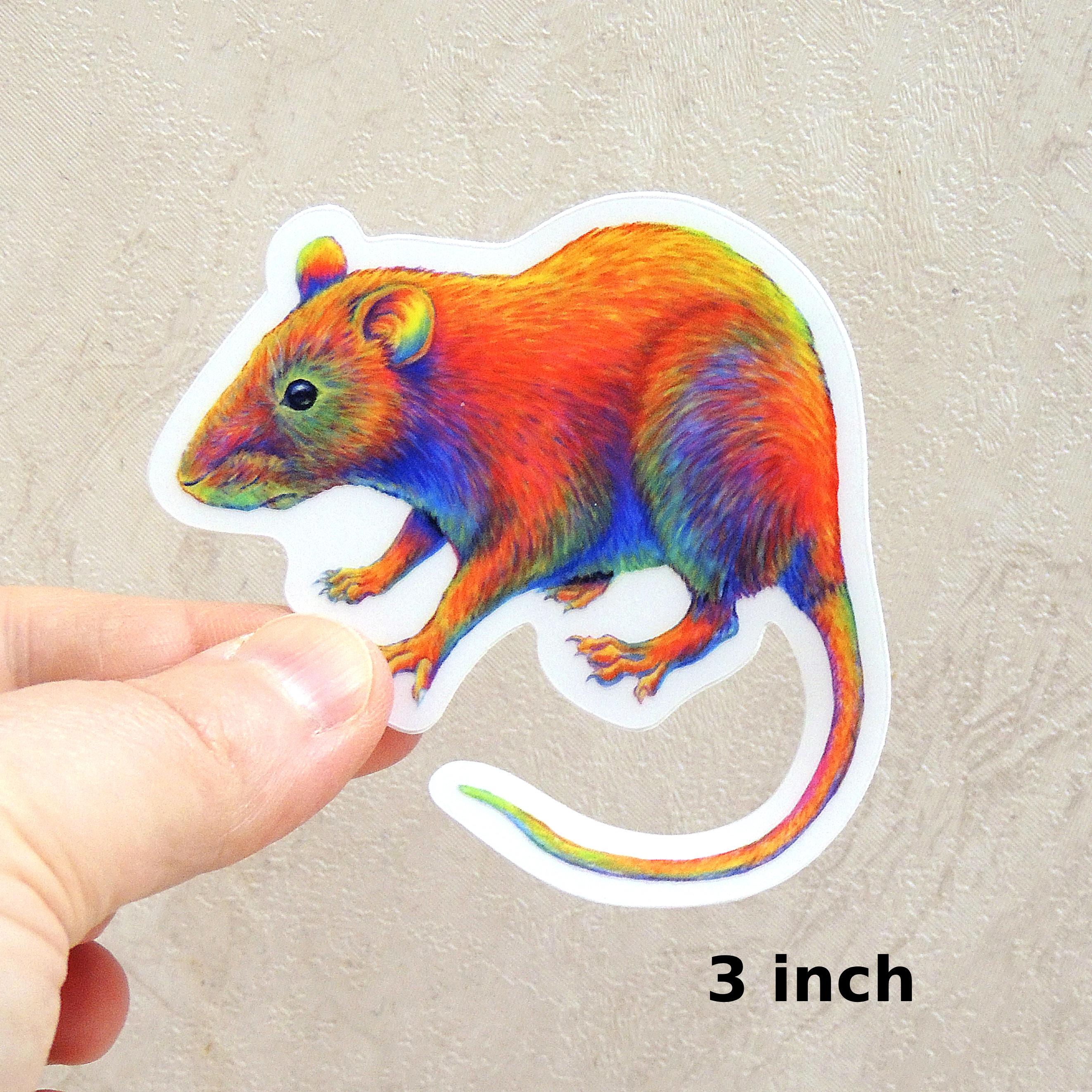 Trippy Rats Psychedelic Rainbow Rat Colorful Trippy Rodent Vinyl Stickers - Etsy