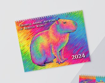 Psychedelic Animal Art of Rebecca Wang 2024 Wall Calendar
