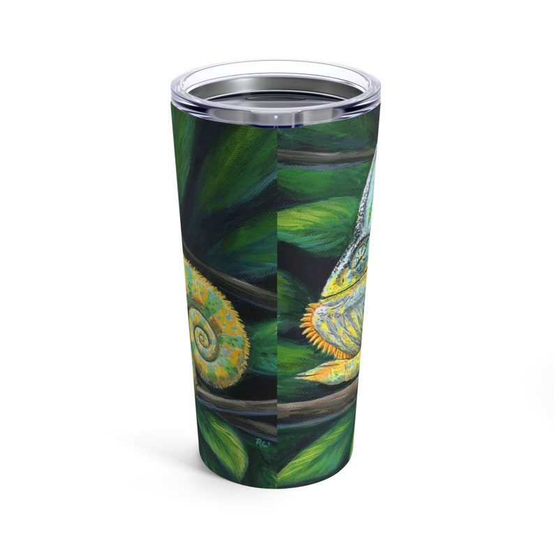 Veiled Chameleon Stainless Steel Tumbler Travel Mug 20oz image 5