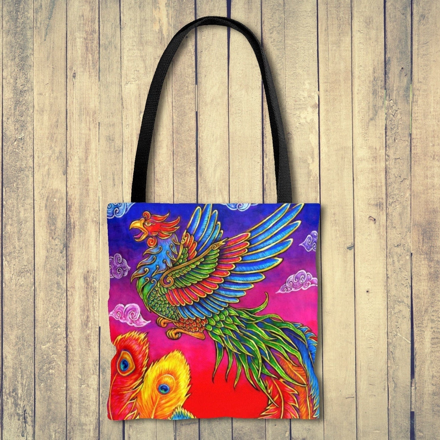 Fenghuang Chinese Phoenix Rainbow Bird Colorful Mythological - Etsy