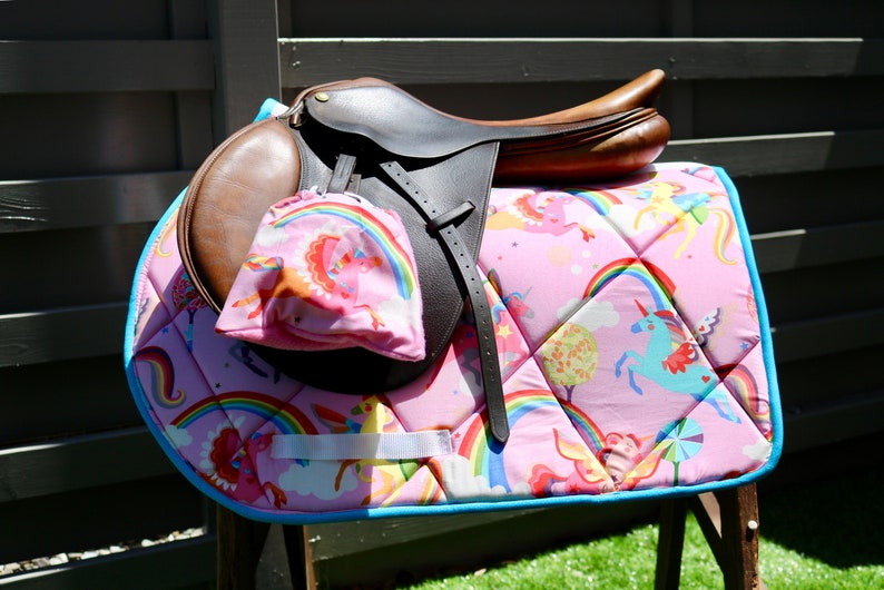 Saddle Pad English all purpose Saddle PadPink Whimsy Etsy