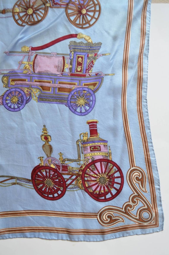 Vintage Carriage Silky Square Scarf - image 5