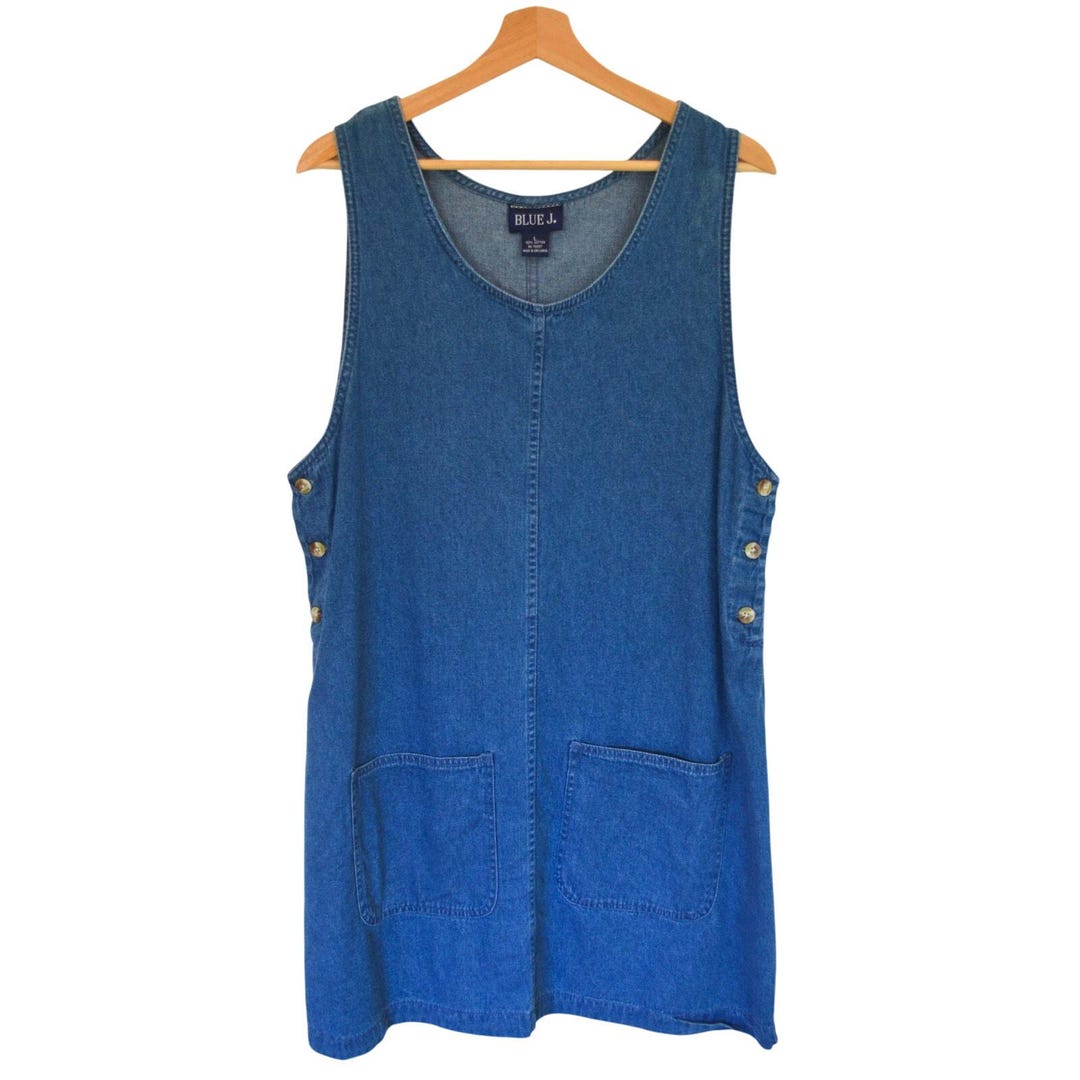 Vintage denim mini shirtdress … /XL ,,,
