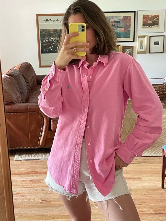 Vintage Ralph Lauren Button Down Pink Size Medium - image 2