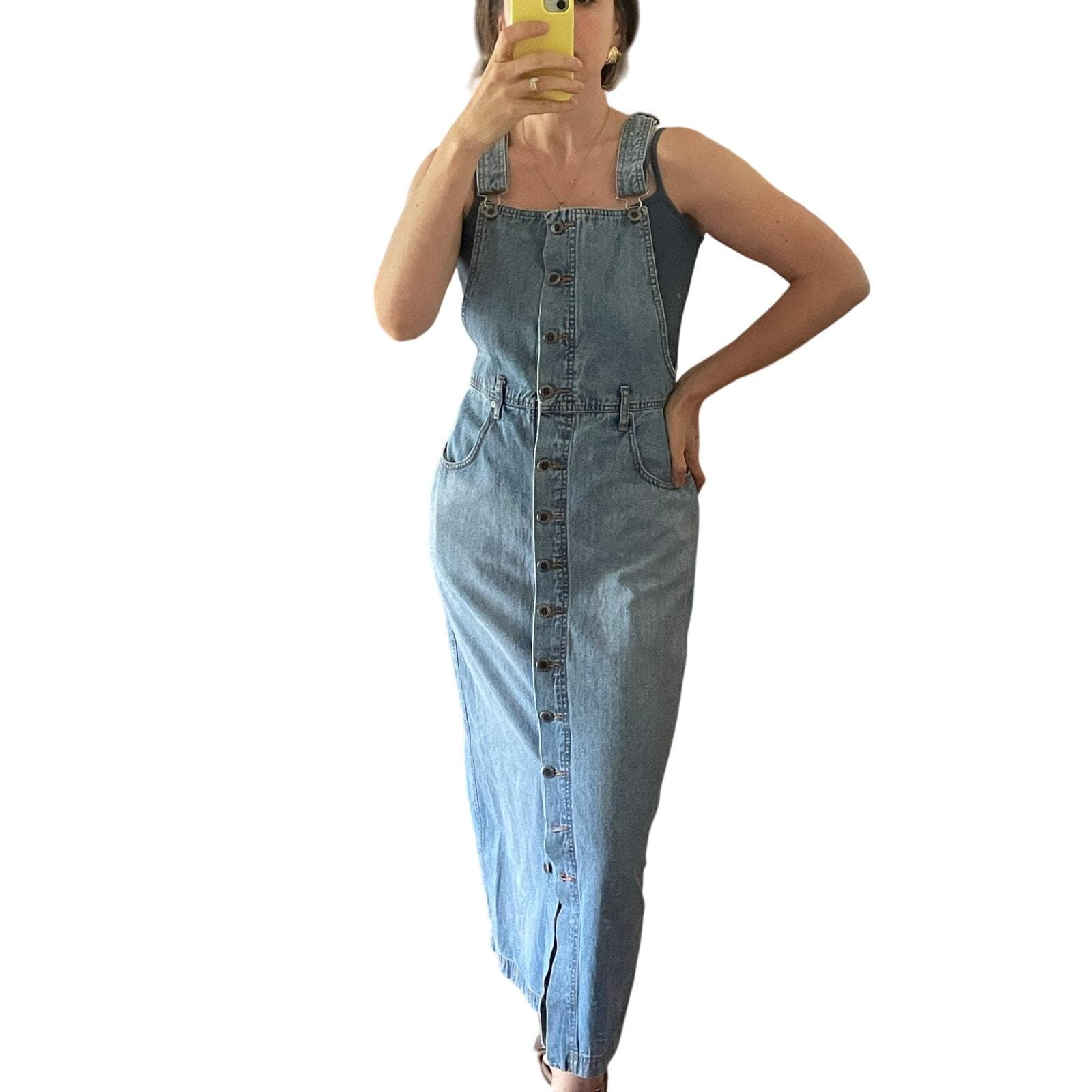 fitted lace wedding dress Amazon.com: Milumia Women's Casual Denim Overall Dress Sleeveless Flowy  Baggy Long Jean Jumper Dresses : Clothing, Shoes & Jewelry main image 0