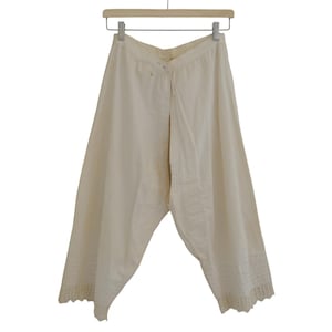 Antique Split Leg Bloomers White Cotton
