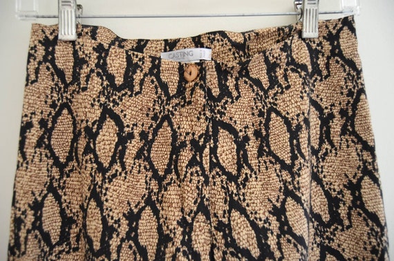 Vintage Y2K Designer Snake Print Flared Pants - image 4