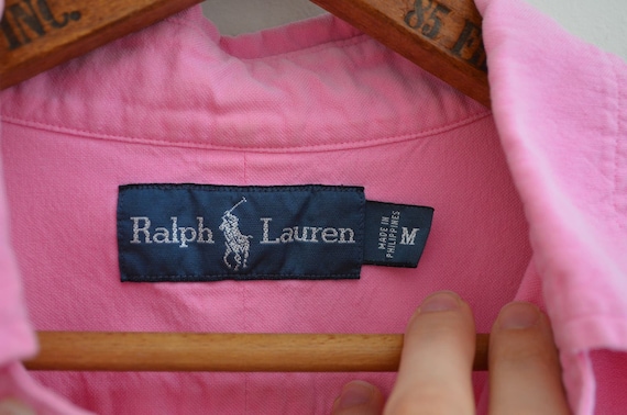 Vintage Ralph Lauren Button Down Pink Size Medium - image 5