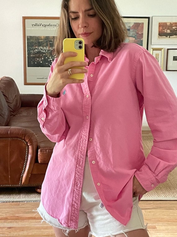 Vintage Ralph Lauren Button Down Pink Size Medium - image 1