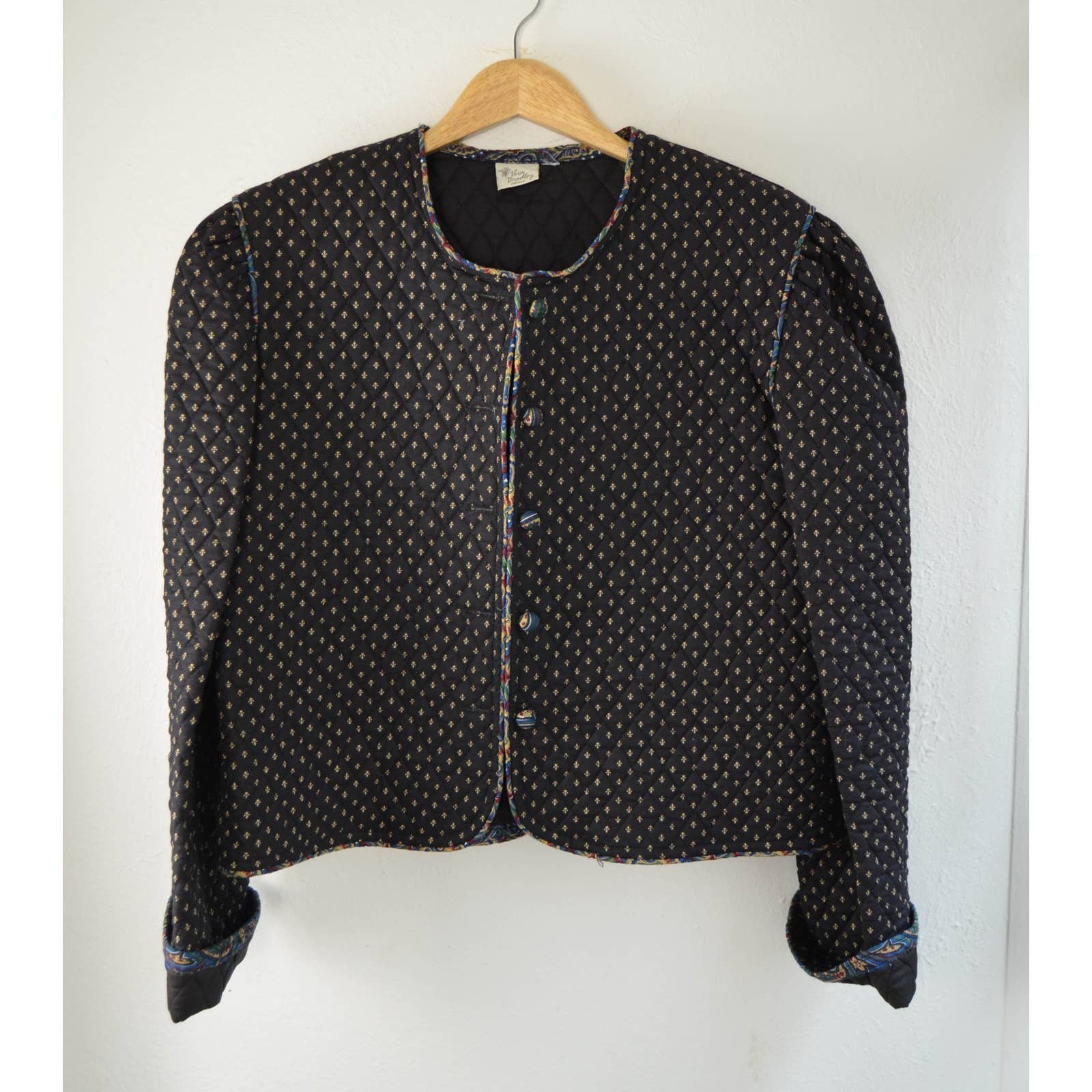 Vera Bradley Quilted Paisley Cropped Jacket Large Etsy