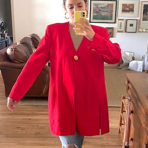 Vintage 80s Christian Dior Suit Jacket, Size 8, 80s Dior