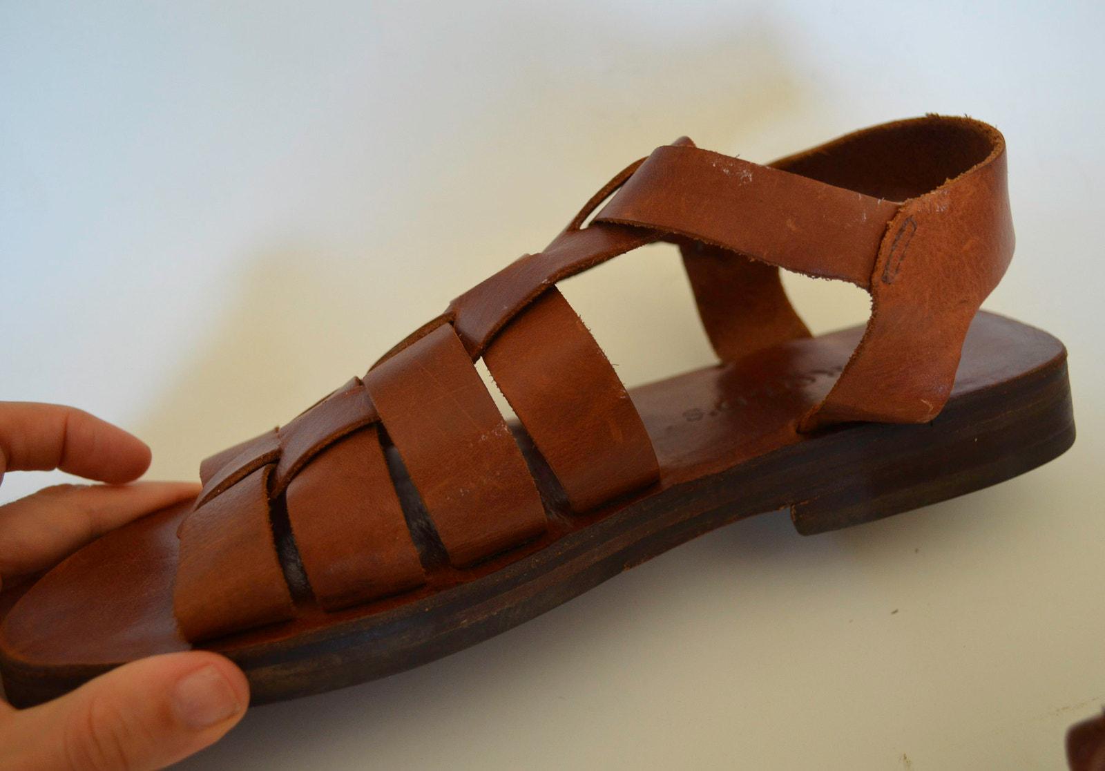 T Strap Leather Woven Fisherman Sandals Size 9M T Strap Leather Woven Fisherman Sandals Size 9M - Etsy main image 4