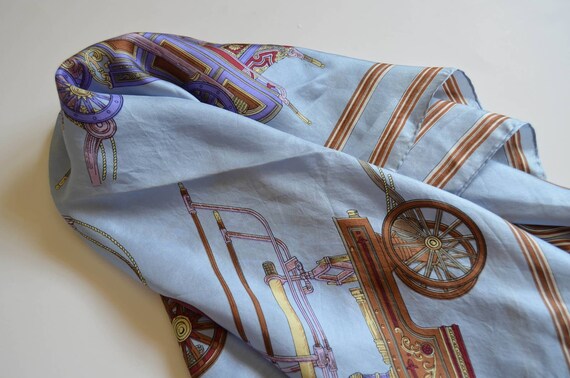 Vintage Carriage Silky Square Scarf - image 3