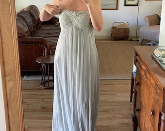 Vestido de tul con diamantes de imitación y sin tirantes Y2K BCBG, talla 8